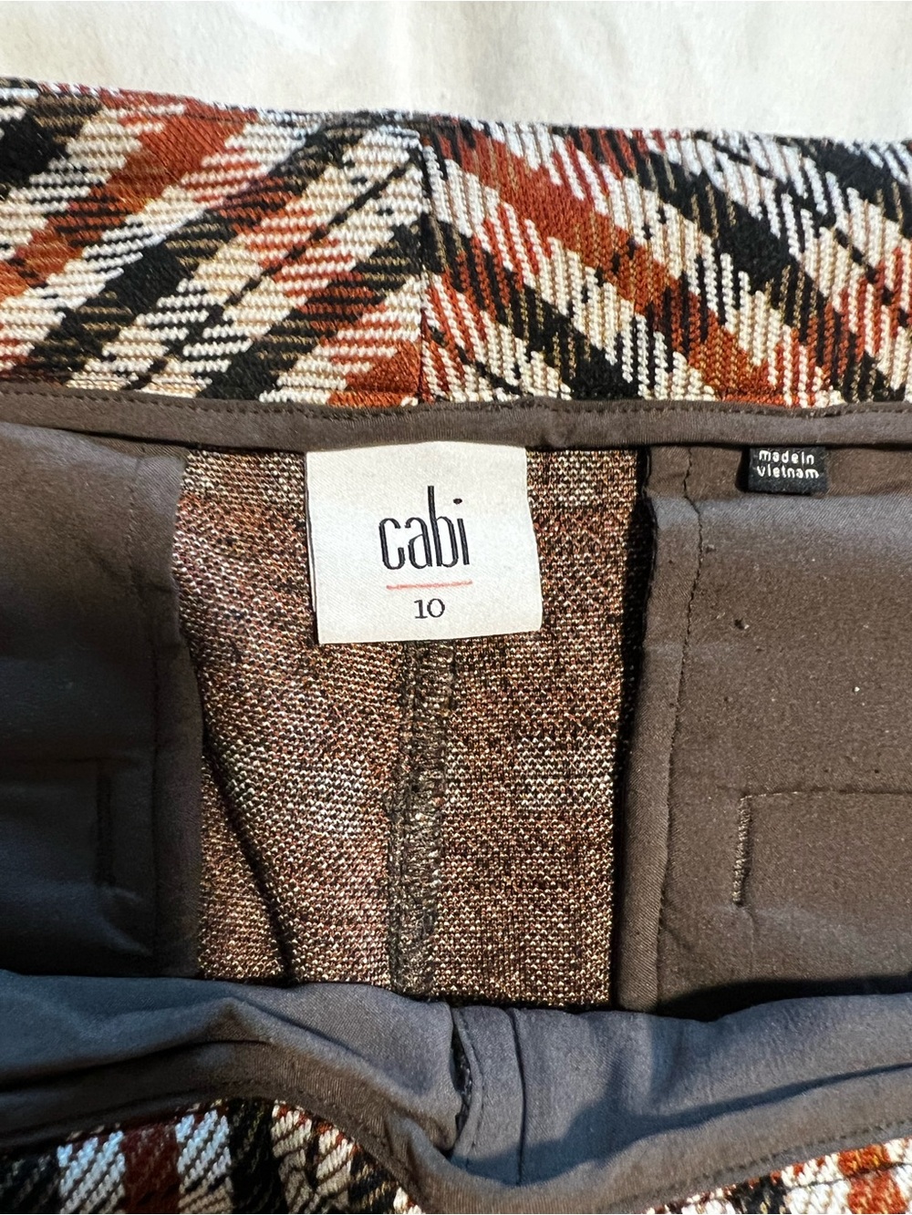 CAbi Plaid Blazer & Pants Set in Black, Brown, Cream, Rust - Picture 3 of 4